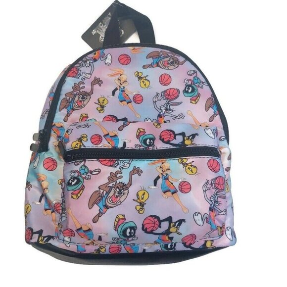 Bioworld Space Jam A New Legacy MINI Backpack Pink Multi-Color 11" x 9" - Picture 1 of 6